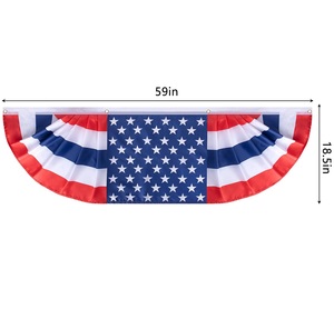 4 Banderas Patrióticas Americanas de 3 <span class=keywords><strong>x</strong></span> 6 Pies, Tipo Abanico, Rojas, Blancas y Azules, para Colgar en el Porche, Letreros de EE. UU. - Product Image 2