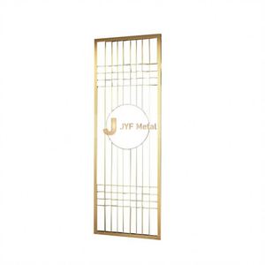 ANN052 Modern Metal 304 Stainless Steel Coated <b>Decorative</b> Room Dividers PVD Gold Mirror Surface <b>Screen</b> Partition Interior - Product Image 2