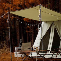 Tentes de camping en coton 4 saisons grande famille imperméables 3500mm pliables en plein air