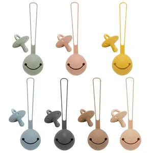 Pelle-Amichevole Con Morbido Baby Food-Grade Silicone Titolare Ciuccio Con Il Bambino Capezzolo a Forma di Gomma Molari