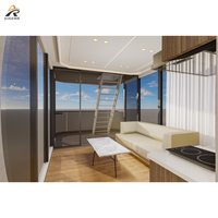 Chine Luxe Double Couches Espace Capsule Maison Portable Balcon Petite Maison Éco-ami Extérieur Mobile Homes pour Airbnb