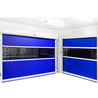 Volet roulant en PVC à fermeture éclair haute vitesse au design moderne, isolant pour entrepôt, réparation rapide, coupe-vent, couleur personnalisée, fini.