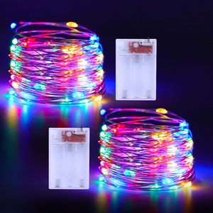 1m 2M 3m Cổ Tích chuỗi đèn <span class=keywords><strong>flash</strong></span> mini LED Đồng ánh sáng đầy sao cho đám cưới giáng sinh bao bì trang trí pin Powered - Product Image 1