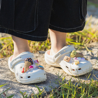 GOTO Unisex Kinder Clogs mit runder Zehenkappe aus EVA, atmungsaktivem Mesh-Obermaterial, Schleife, für alle Jahreszeiten, Sport, Schule, Pool, Charms-kompatibel