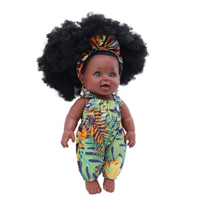<span class=keywords><strong>Nathaniel</strong></span> COLOR TOYS Poupée Africaine Noire Cheveux Afro 12 Pouces Bébé Fille Jouet Doux DIY en Plastique pour Enfants Cadeau d'Anniversaire Noël - Product Image 4