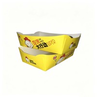 Einweg-Öko-Freundliche Biologisch Abbaubare Lebensmittelgeeignete Weiße Karton-Bootform-Schale Offene Papierbox für Brathähnchen und Französische Snacks