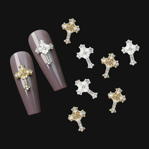 Nouveautés 2023 - Ornements pour ongles écologiques - Breloques en alliage métallique 3D avec perles et strass - Product Image 2