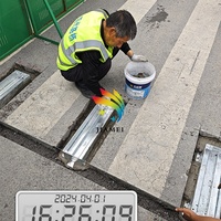 Semáforo LED inteligente de tres colores, cruce de cebra, azulejo de suelo enterrado lineal, luz de señal de tráfico de advertencia de suelo