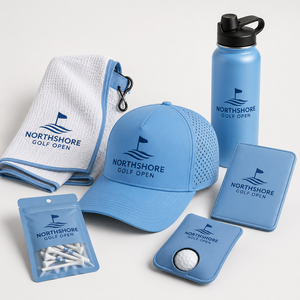 Wholesale Customization Ball Cap Summer Beach Gift Set with Cooling Towel <b>Water</b> <b>Bottle</b> <b>Foldable</b> Fan and Custom Swag Bag - Product Image 2