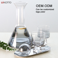 Carafe en verre transparente grande capacité pour jus et infusions de fruits, ensemble de pichets et verres à boire pour fêtes