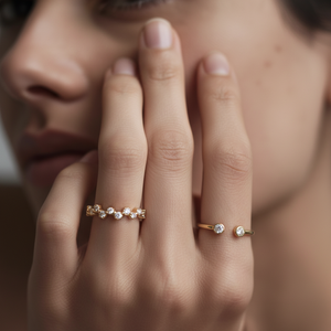 Lab Grown Diamond <b>Open</b> <b>Ring</b> Elegant and Unique Diamond <b>Rings</b> - Product Image 1