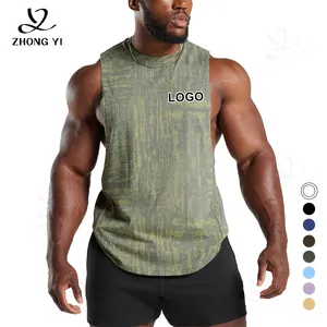 Sports Cotton Boy's Muscle Singlet Sleeveless Travel Vest Gym Mens Tank Top Bodybuilding Fitness Running Custom Logo Tank Top