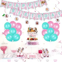 2021 Nieuwe Ontwerp Geest Rijden Gratis Verjaardagsfeestje Supplies Decoraties Vlag Swirl Ornamenten Cake Topper Ballon Kinderen