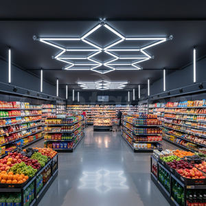 Lumière en nid d'abeille hexagonale pour la salle de sport à domicile et la salle de fitness, luminaires lumineux pour les espaces de sport - Product Image 4