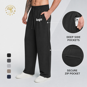 Pantaloni Sportivi da <span class=keywords><strong>Uomo</strong></span> Traspiranti e Assorbenti, Vestibilità Comoda, Gamba Dritta, Lunghi, Casual, Morbidi ed Elastici - Product Image 2