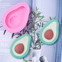 Nouveau moule à gâteau en silicone écologique en forme d'avocat pour la pâtisserie, antiadhésif, réutilisable, résistant au four, pour la décoration au sucre et au chocolat