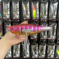 Leurre de pêche de 13 cm, appât dur en ABS, pêche en eau salée, traînage, crayon, aile métallique, DODGE Fish, pêche en surface, bar, Whopper Crawler