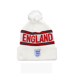 Euro Football Club Factory Direct Hip Hop Custom logo prodotto invernale intero Jacquard nuovo maglia Pom Pom Beanie cappelli freddi - Product Image 5