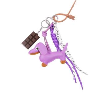 Porte-clés pendentif pour téléphone en cuir haut de gamme, mignon, en forme de glace, avec corde tressée et sérigraphie sur soie sur le thème de l'amour - Product Image 4