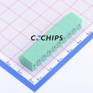 KF250NH-5.0-10P Spring Terminal Block Through hole Component (THT),P=5mm Connector 1x10P 5mm Green 10P - Product Image 2