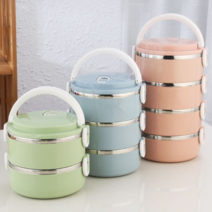 Stainless Steel Insulated <b>Lunch</b> Box <b>Set</b> Multi Layer Bento Box Portable For Office Workers Students Adults - Product Image 1
