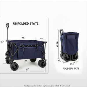 Chariot utilitaire de jardin pliable polyvalent et durable à quatre roues avec support OEM, chariot de rangement robuste - Product Image 2