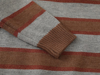 2025 hommes rétro rayé demi-col haut pull chaud hiver couche de Base haut avant Logo tricoté tissage Anti-rétrécissement automne imprimer