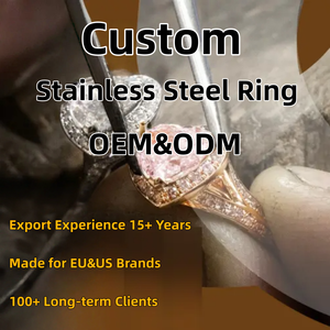 Anillo de Moda Estadounidense de Alta Gama, Oro de 18K, Acero Inoxidable Ajustable, Rojo de Tendencia para Mujer, Paquete de Anillos, Joyería al por Mayor, Talla <span class=keywords><strong>5</strong></span> - Product Image 4