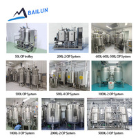 Sistema de Limpieza CIP Portátil a Pequeña Escala para Tanques de Almacenamiento, Mini Máquina de Limpieza in Situ de 200 l para Biorreactores y Fermentadores
