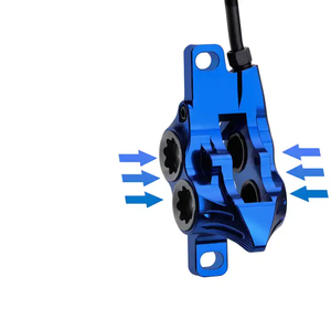 NUEVO IIIPRO E4 <span class=keywords><strong>MTB</strong></span> 4 Pistón Freno <span class=keywords><strong>de</strong></span> disco hidráulico con refrigeración Almohadillas meatales completas CNC Tech Freno <span class=keywords><strong>de</strong></span> aceite mineral para AM <span class=keywords><strong>Enduro</strong></span> E4 - Product Image 5