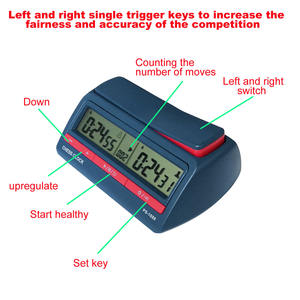 นาฬิกาจับเวลาหมากรุก CHRT 42 รูปแบบการตั้งเวลา เกมหมากรุก นาฬิกาจับเวลาแบบดิจิตอล PS-<span class=keywords><strong>1688</strong></span> นาฬิกาจับเวลาหมากรุกดิจิตอล - Product Image 6