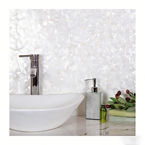 Pera vela azulejo blanco ilusión madre de perla mosaico azulejo hogar cocina Backsplash mosaico diamante Concha blanca Concha mosaico - Product Image 1