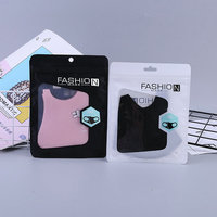 Impression de logo personnalisé Vêtements Maillots de bain Chaussettes Emballage Sac à fermeture éclair en plastique mylar transparent avec trou Accessoire de mode