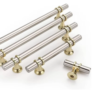 Keya phần cứng đồ nội thất xử lý Bạc Tủ Ngăn Kéo Vàng t Bar kéo xử lý - Product Image 1