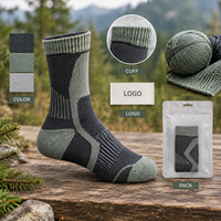 Chaussettes de sport en coton et élasthanne, performance, amorti, coupe mi-mollet, couleur anthracite et vert sauge, avec amorti en tissu éponge et maille respirante, soutien de la voûte plantaire