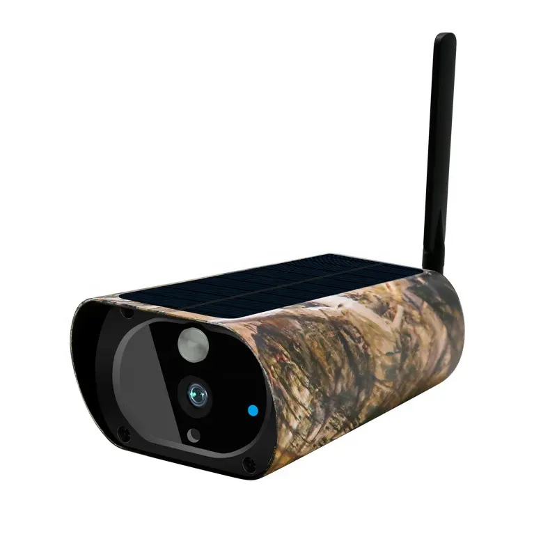 1080p Maple Leaf Painting 4g Solar IP-Kamera Batterie betriebene Outdoor Solar Power Panel CCTV-Überwachungs kamera mit Sim-Karte