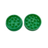 Broyeur de fumée moderne en plastique à deux couches de 55mm de diamètre biodégradable avec logo personnalisé vente en gros de briquets et accessoire pour fumer