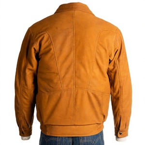 Chaqueta Avirex de Cuero de Primera Calidad con Bordado Estilo Urbano, Chaqueta Avirex de Cuero Genuino Personalizada para Hombre para Invierno - Product Image 2