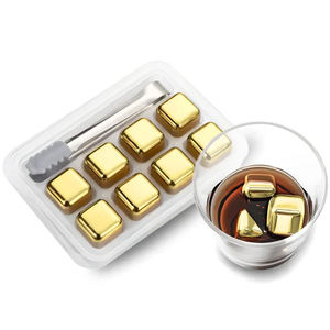 Glaçons réutilisables en acier inoxydable congelés en gros, glaçons de fête, glaçons personnalisés en acier inoxydable 304 avec logo - Product Image 1