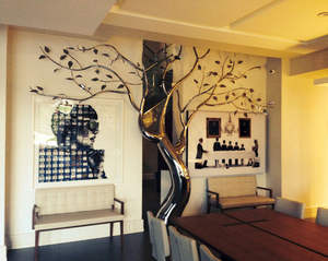 <span class=keywords><strong>Sculpture</strong></span> d'arbre décorative en acier inoxydable, statue d'art d'arbre en acier inoxydable pour l'extérieur du parc - Product Image 3