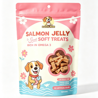Sachet refermable pour friandises pour chien avec trou de suspension et fenêtre transparente, sac en aluminium personnalisé avec logo