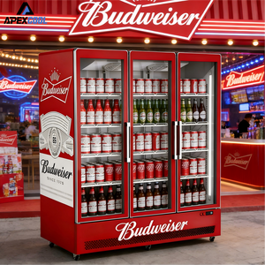 Réfrigérateur commercial pour supermarché, 3 portes, 5 étagères - Product Image 1