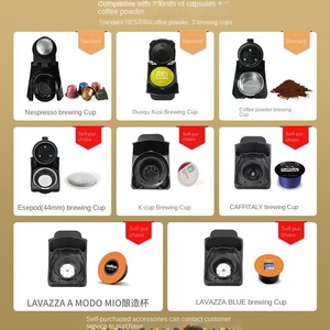 Cafetera Espresso Eléctrica Semiautomática 5 en 1 de 19 Bares, Compatible con Cápsulas <span class=keywords><strong>NES</strong></span>/DG/KCUP/ESE, Mini Universal <span class=keywords><strong>para</strong></span> Habitaciones de Hotel, Superventas - Product Image 2