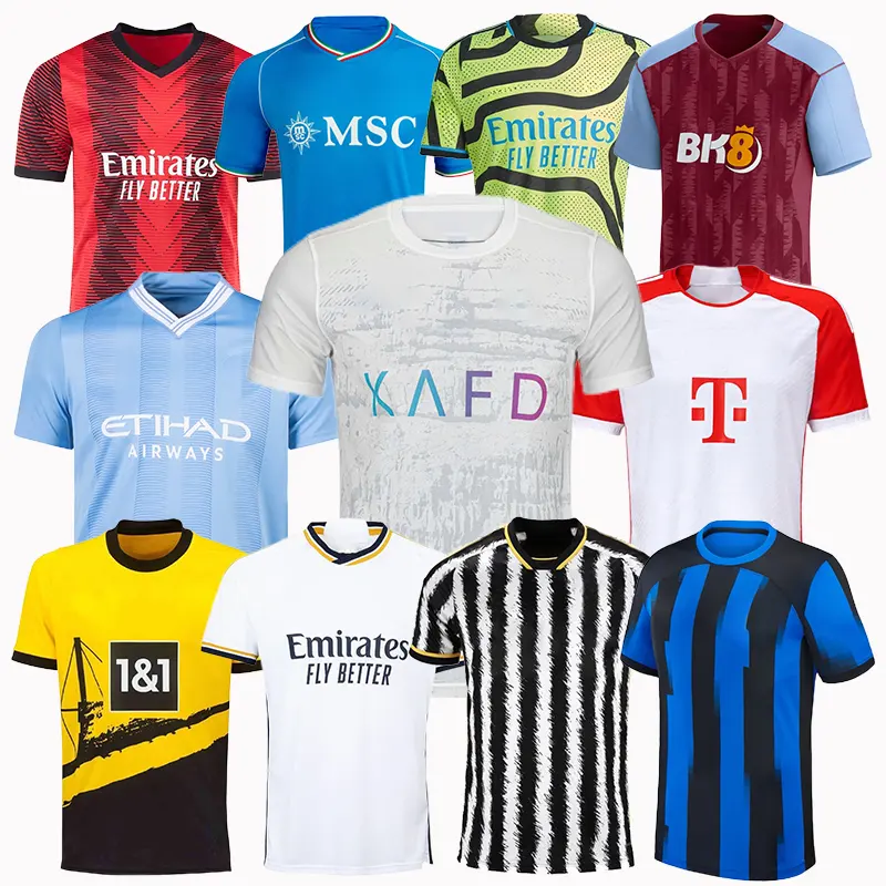 2024 camiseta de fútbol más popular al por mayor camisetas de fútbol americano baratas chándal de fútbol de alta calidad ropa de fútbol del club