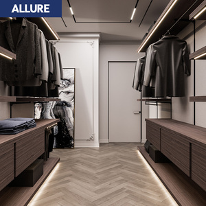 Allure Armoire Walk-In Design personnalisé Armoire standard 3 portes Mobilier de chambre à coucher haut de gamme Fabrication d'armoires en bois et acier - Product Image 3