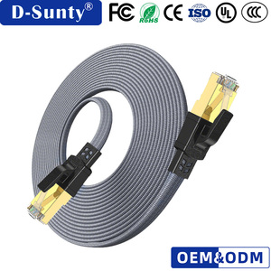 <span class=keywords><strong>สาย</strong></span>อีเธอร์เน็ตแบบแบน Cat8 30AWG ทองแดงบริสุทธิ์ <span class=keywords><strong>สาย</strong></span>แพทช์ถักเงิน 40Gbps 2000MHz <span class=keywords><strong>สาย</strong></span><span class=keywords><strong>แลน</strong></span>ความเร็วสูงสำหรับศูนย์ข้อมูล<span class=keywords><strong>เกม</strong></span>มิ่ง - Product Image 2