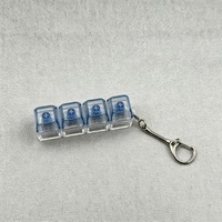 Custom Keycap KeyChain Creative KeyChain Keyboard Feeling Mini Decompression Teens Sensory PVC Keycaps Key Chain Ornaments Toy