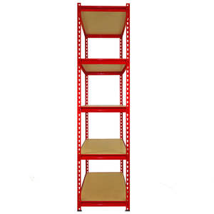 מחסן מתכת אדום כבד מדפים יחידת מדפים 5 שכבות לשימוש ביתי עבור ארגון סככה - Product Image 3