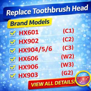 Têtes de brosse à dents électriques haut de gamme W3 personnalisables, remplaçables, à poils souples, pour usage domestique C1/C2/C3/W2/W3/G2/G3 - Product Image 6