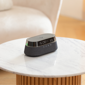 KUANGXIANG – Haut-parleur <span class=keywords><strong>audio</strong></span> professionnel 6-en-1 10W avec technologie de pointe, chargeur sans fil et réveil - Product Image 2